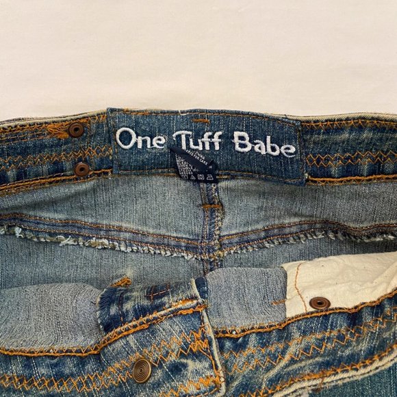 Vintage 90s early 2000s denim mini skirt - Picture 2 of 3